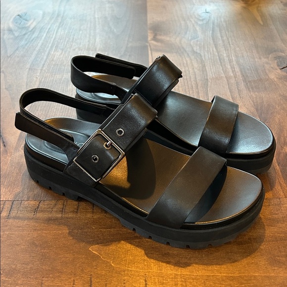 VIONIC Women’s Torrance Platform Lug Sandal | Black Size 9 - Picture 2 of 6